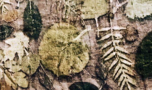 Ecoprint con foglie di kiwi